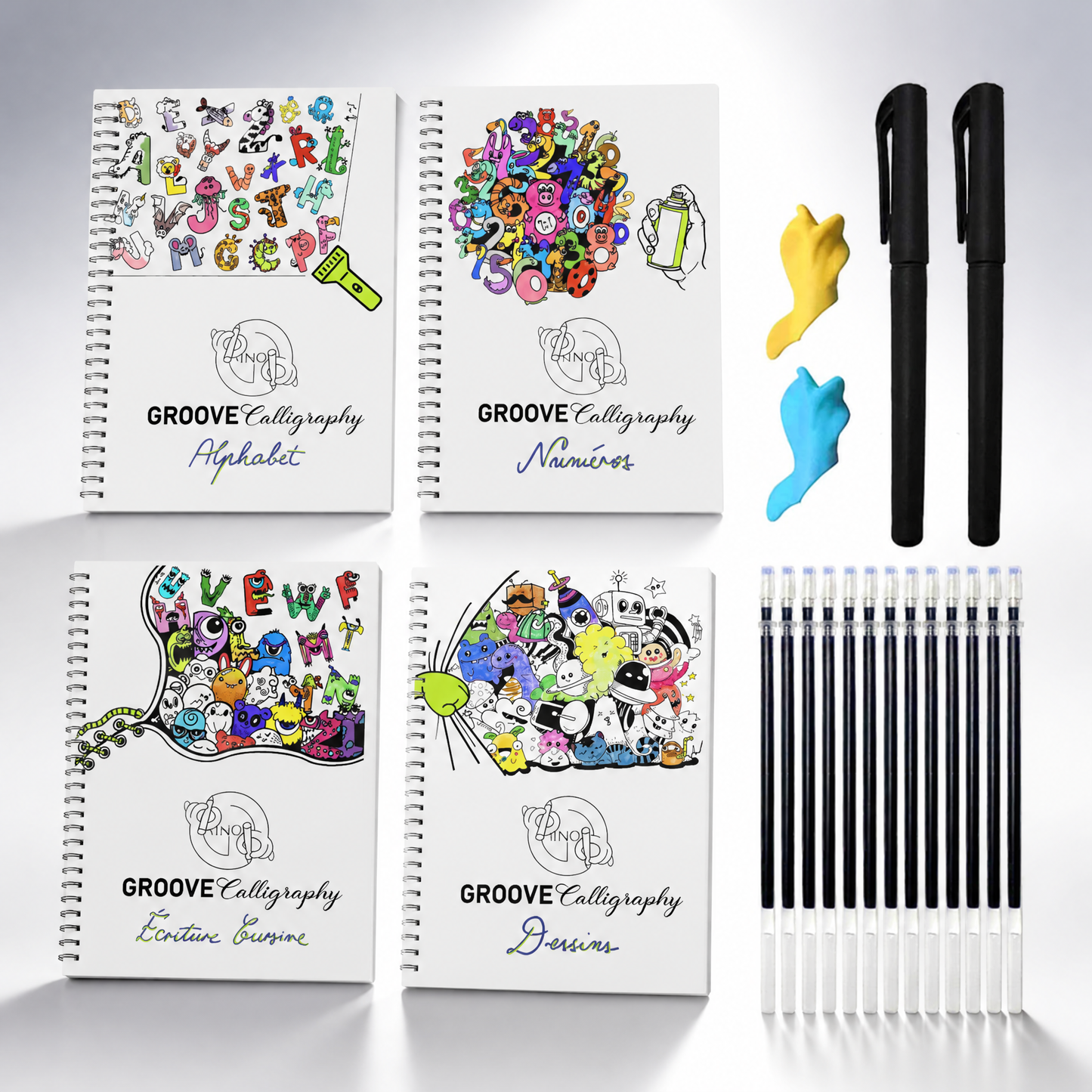 Manuels de calligraphie réutilisables