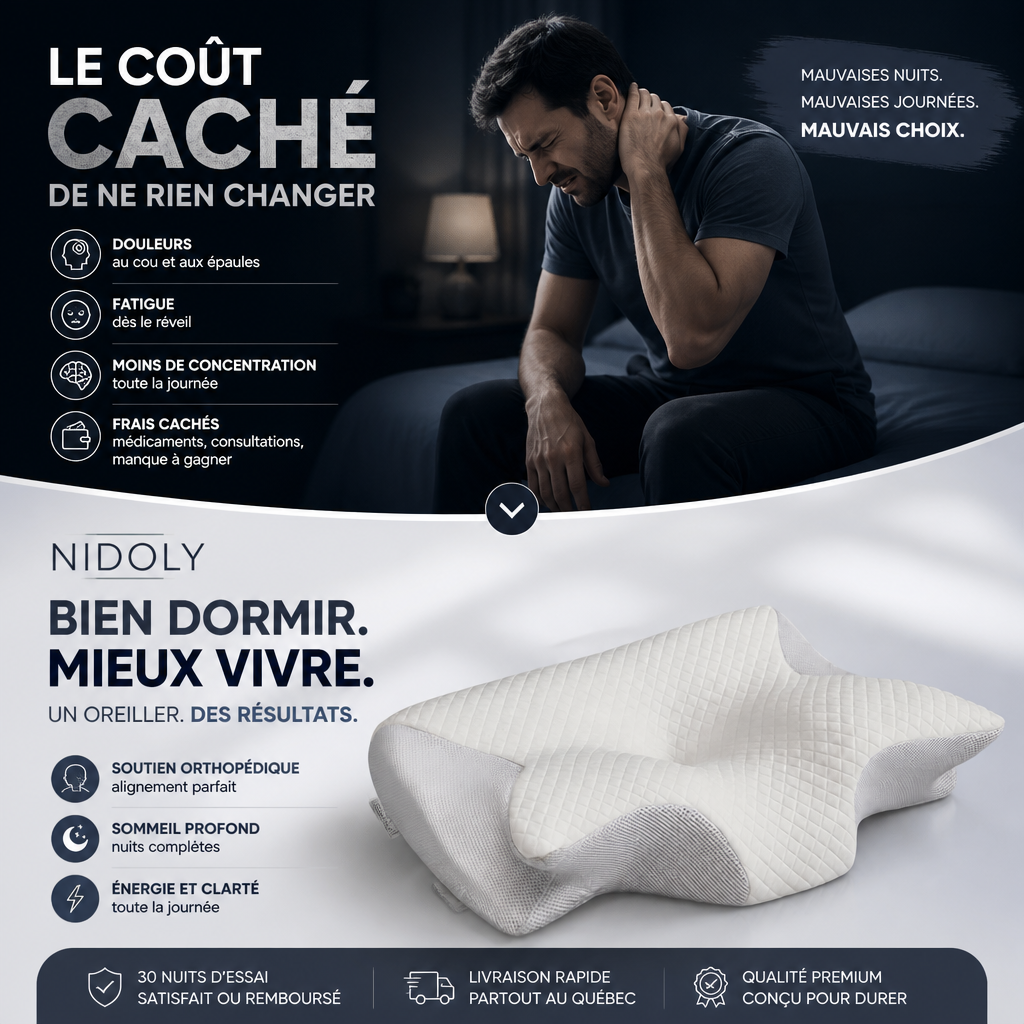 Oreiller orthopédique NIDOLY 2.0